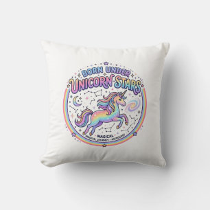 Coussin Licorne née sous les étoiles de licorne Impression