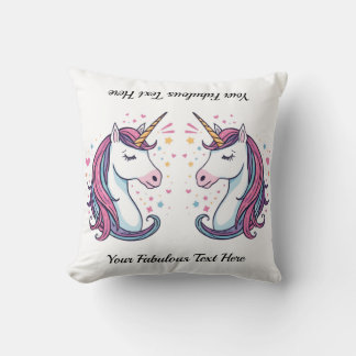 Coussin Licorne Pastel Adorable Décoration Magique Personn