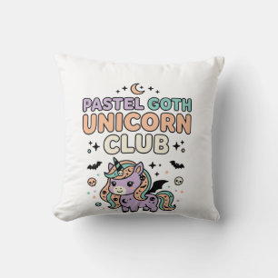 Coussin Licorne Pastel Gothique Club Licorne Tendance Grap