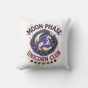 Coussin Licorne Phase Lunaire Licorne Club Commercial T-Sh