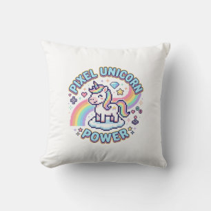 Coussin Licorne Pixel Licorne Puissance Conception Graphiq
