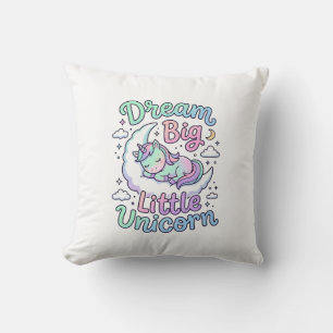 Coussin Licorne rêve grand petit cadeau licorne idée vecte