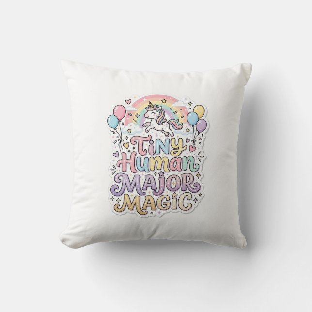 Coussin Licorne Tiny Human Major Magic Premium Vector Vect (Recto)