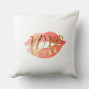 Coussin Lieux d'aquarelle Gold XOXO