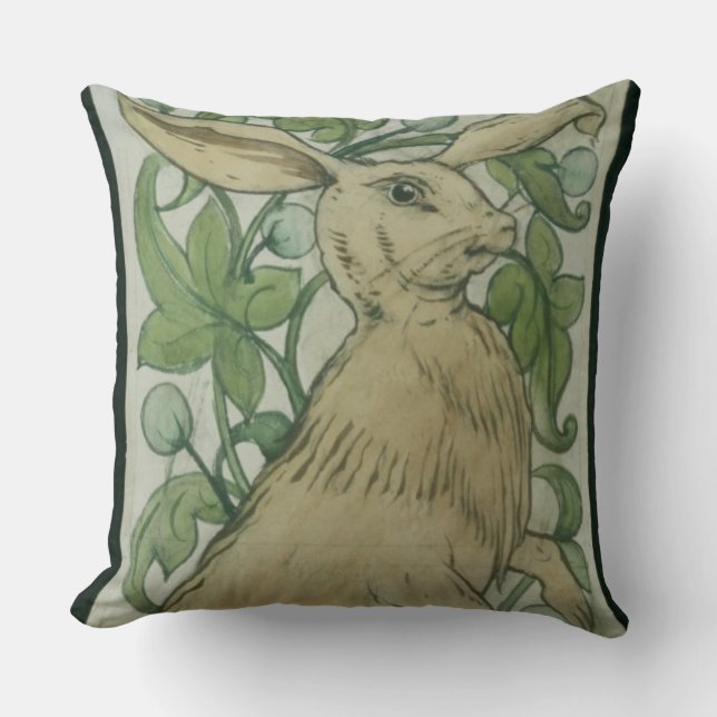 Coussin Lièvres (la semaine sur le papier) (Recto)
