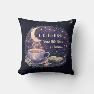 Coussin Life Be Lifein’ – Quote + Pigeonne Logo - V1. 2-