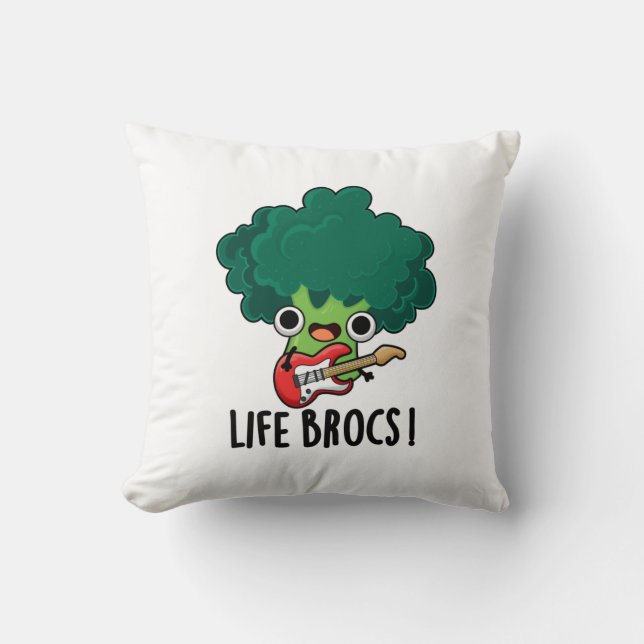 Coussin Life Brocs Funny Veggie Brocoli Pun (Recto)