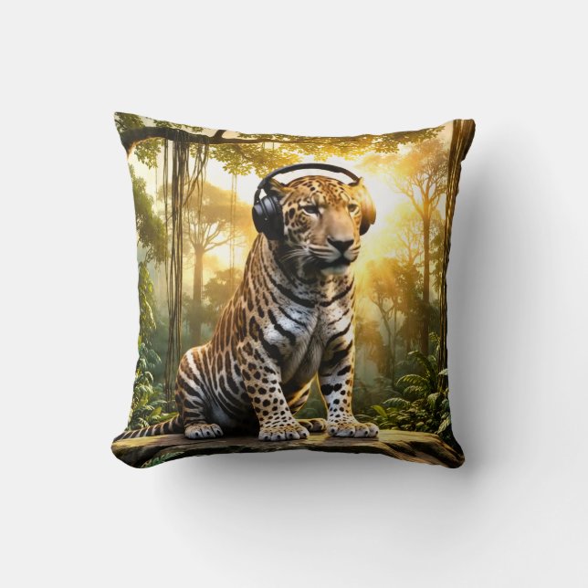 Coussin Liger d'amour exotique (Recto)