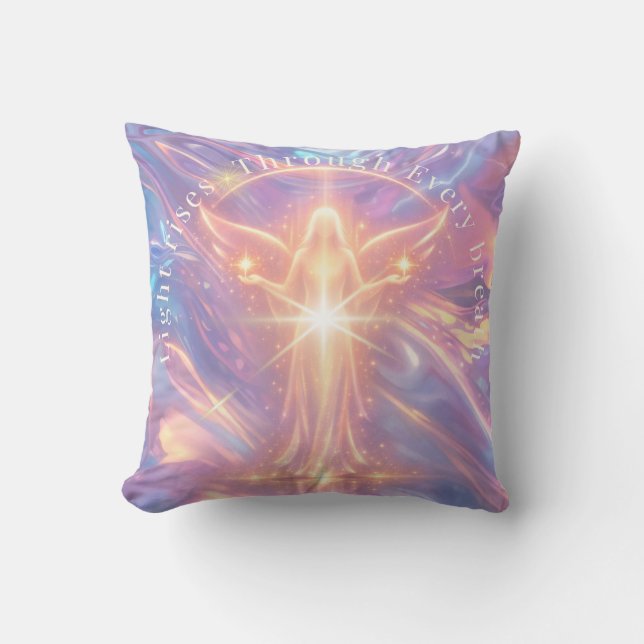 Coussin Light Rises Through Every Breath Pillow – Celestia (Recto)