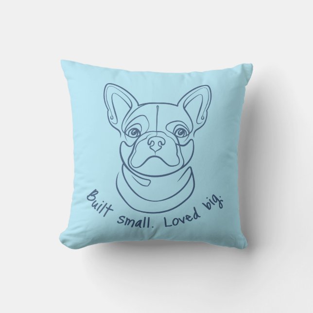 Coussin Ligne artistique Bouledogue français. Construit pe (Recto)