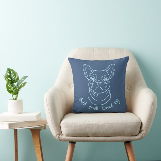 Coussin Ligne artistique Bouledogue français. Construit pe (Chaise)