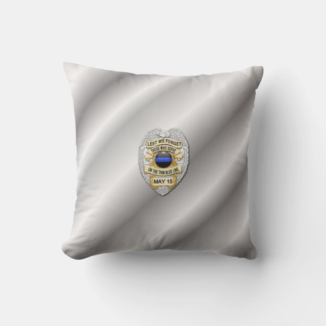 Coussin Ligne bleue mince (Recto)