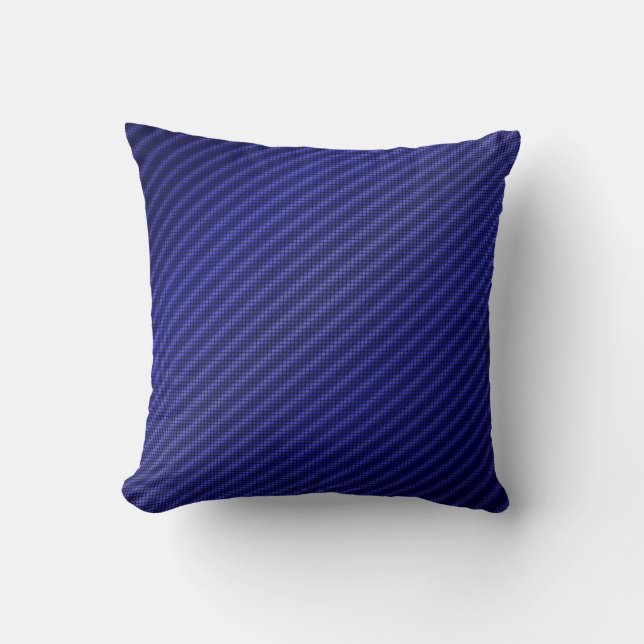 Coussin Ligne Bleue Mince - Designs Uniques (Recto)