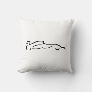 Coussin Ligne de voiture de course dessin Silhouette
