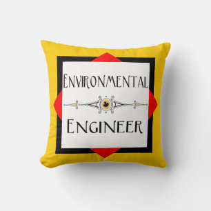 Coussin Ligne décorative de l'ingénieur de l'environnement