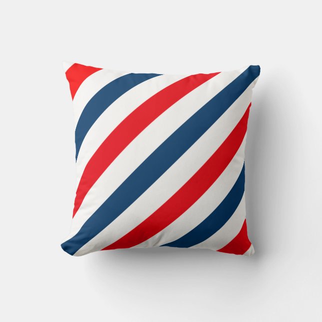 Coussin ligne diagonale tricolore standard (Recto)
