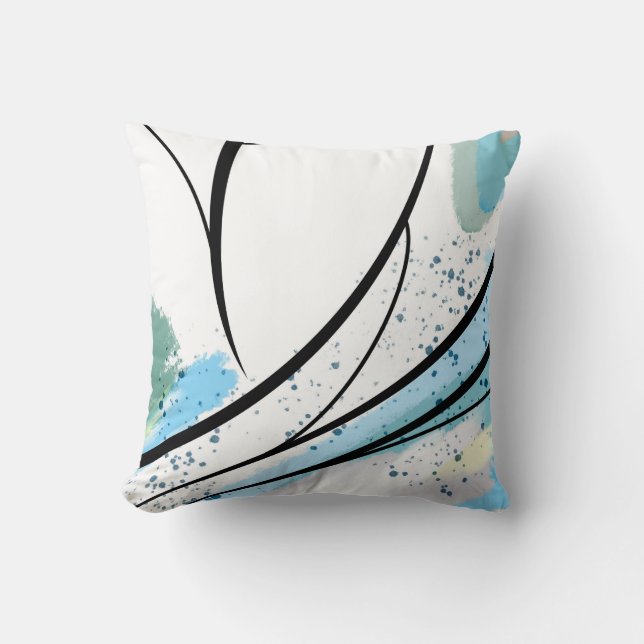 Coussin Ligne noire bleue (Recto)