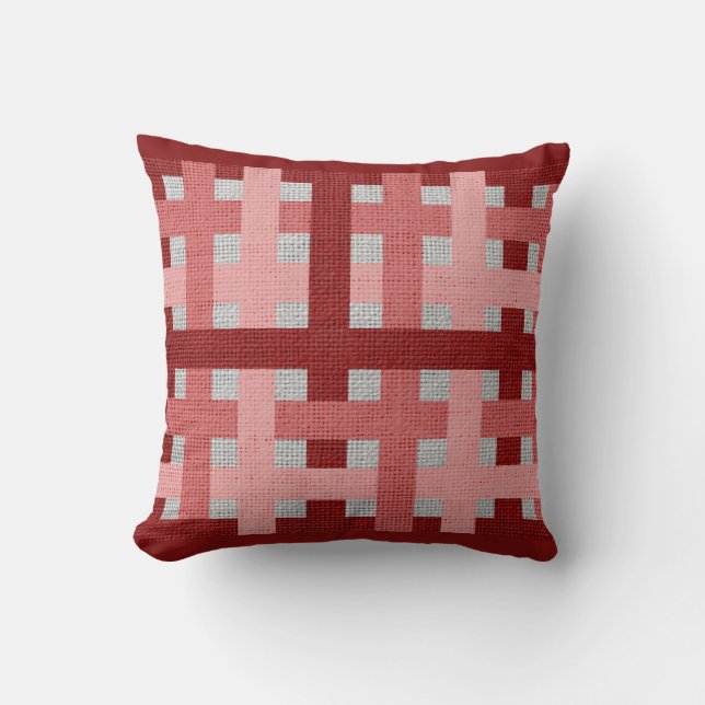 Coussin Ligne ombrée rouge  (Recto)