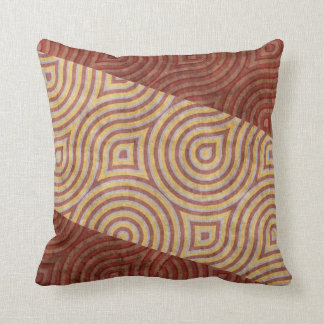 Coussin Ligne onduleuse beige diagonales de Bourgogne