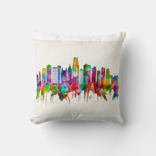Coussin Ligne Skyline de Kansas City Missouri