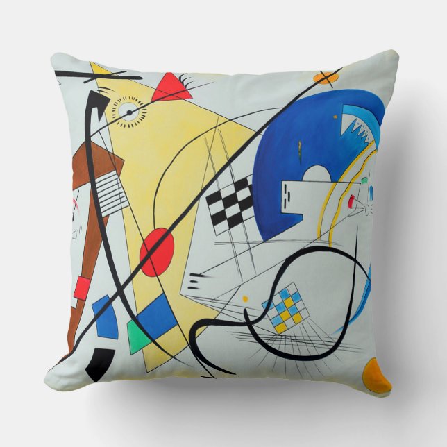 Coussin Ligne transversale par Wassily Kandinsky (Recto)