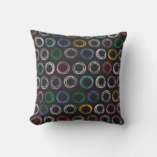 Coussin Lignes brossées : dessin mains dessinées sans join