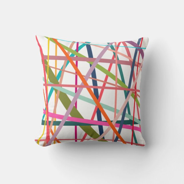 Coussin Lignes colorées (Recto)