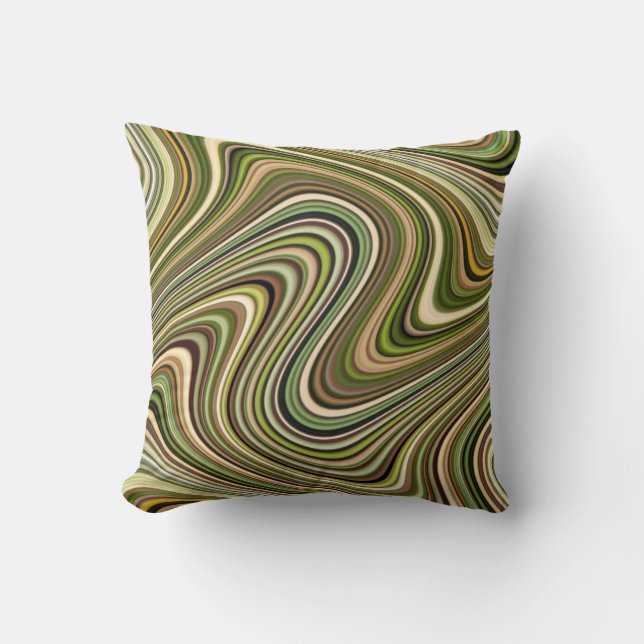 Coussin Lignes courbes multicolores cool (Recto)