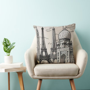 Coussin "Lignes de la ville"
