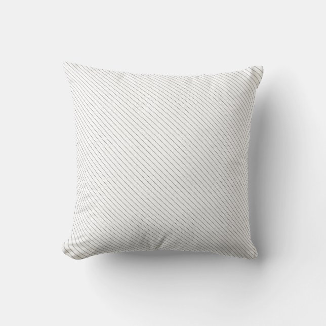 Coussin Lignes diagonales noires et blanches (Recto)
