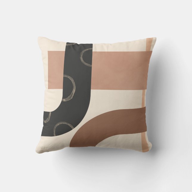 Coussin Lignes du milieu du siècle, Lignes géométriques (Verso)