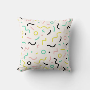 Coussin Lignes et formes géométriques cool
