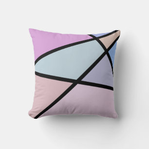 Coussin Lignes et formes géométriques multicolores