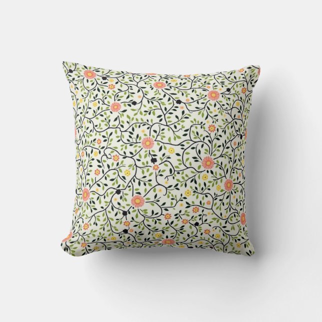 Coussin Lignes florales (Recto)
