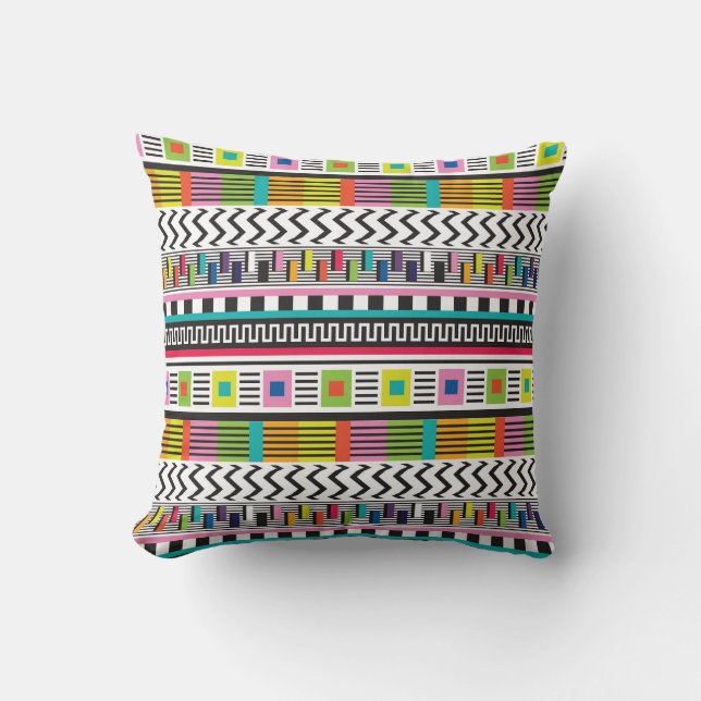 Coussin Lignes Géométriques Lumineuses : Abstraites sans f (Recto)