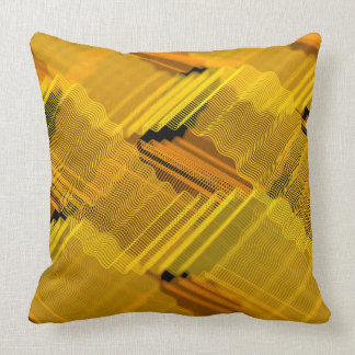 Coussin Lignes jaunes abstraites