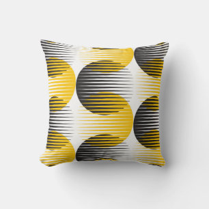 Coussin Lignes modernes et motif géométrique circulaire