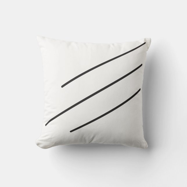 Coussin Lignes noires inclinées (Recto)