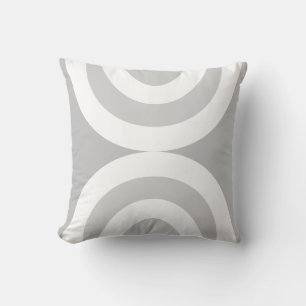 Coussin Lignes ondulées grises et blanches
