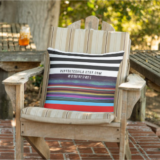 Coussin Lignes rétro en bande do-it-yourself horizontales 