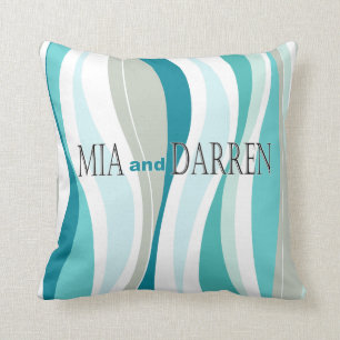 Coussin Lignes sinueuses concepteur d'aqua