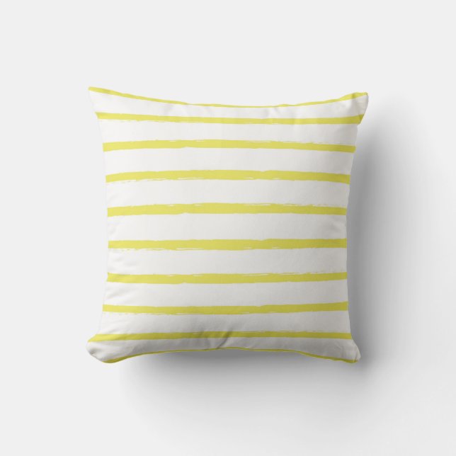 Coussin Lignes texturisées moderne jaune lumineux de (Recto)