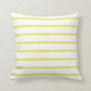 Coussin Lignes texturisées moderne jaune lumineux de