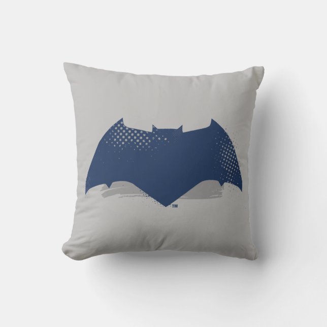 Coussin Ligue de Justice | Symbole Batman de brosse et de  (Recto)