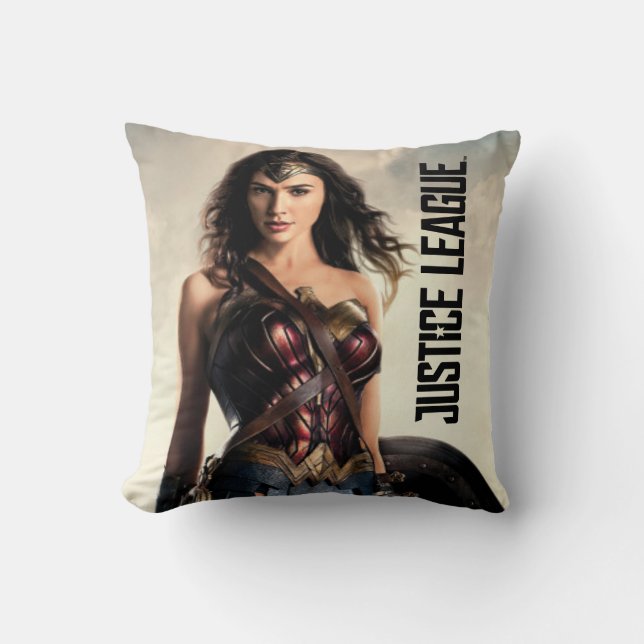 Coussin Ligue de Justice | Wonder Woman Sur Le Champ De Ba (Recto)