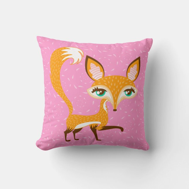 Coussin Lil Foxie - carreau Girly mignon de Fox (Recto)