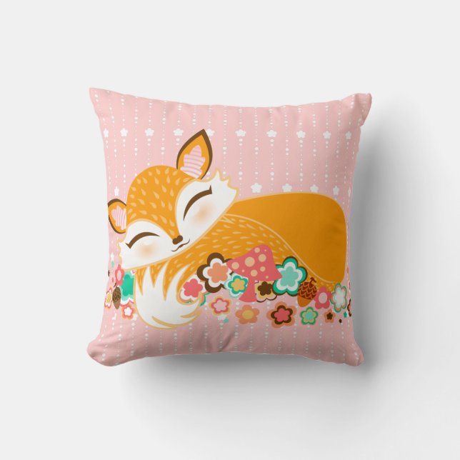 Coussin Lil Foxie CUB - carreau somnolent mignon de Fox (Recto)