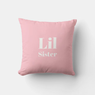 Coussin Lil Sister Pink fille blanche