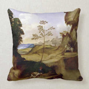 Coussin L'IL Tramonto (le coucher du soleil) (huile sur la