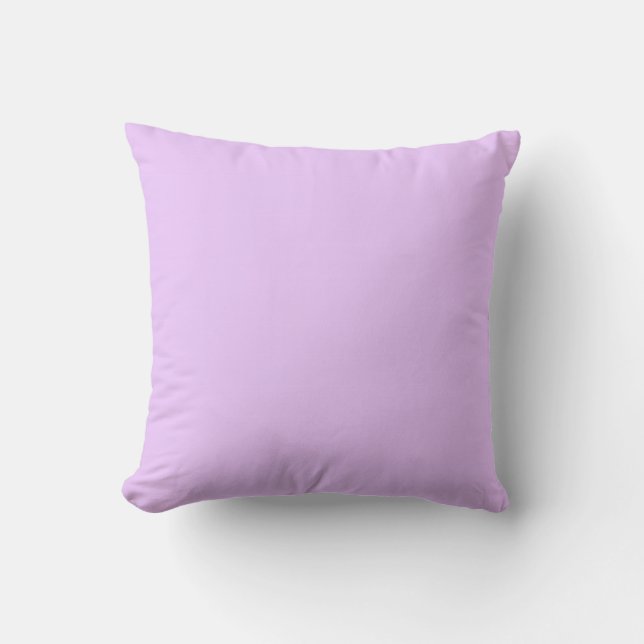 Coussin Lilac, couleur lilas pastel uni (Recto)